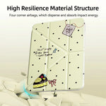 Clear-Back Trifold Stand Case with Four-Corner Airbag Protection for iPad (11th Generation)