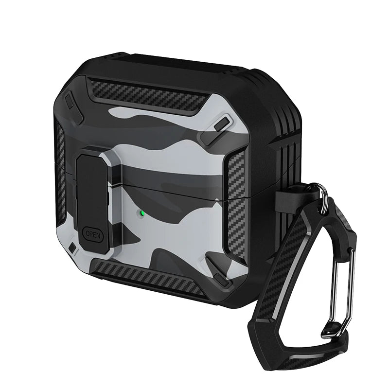 Camouflage Design Shockproof TPU Case for Samsung Galaxy Buds 3 & Buds 3 Pro