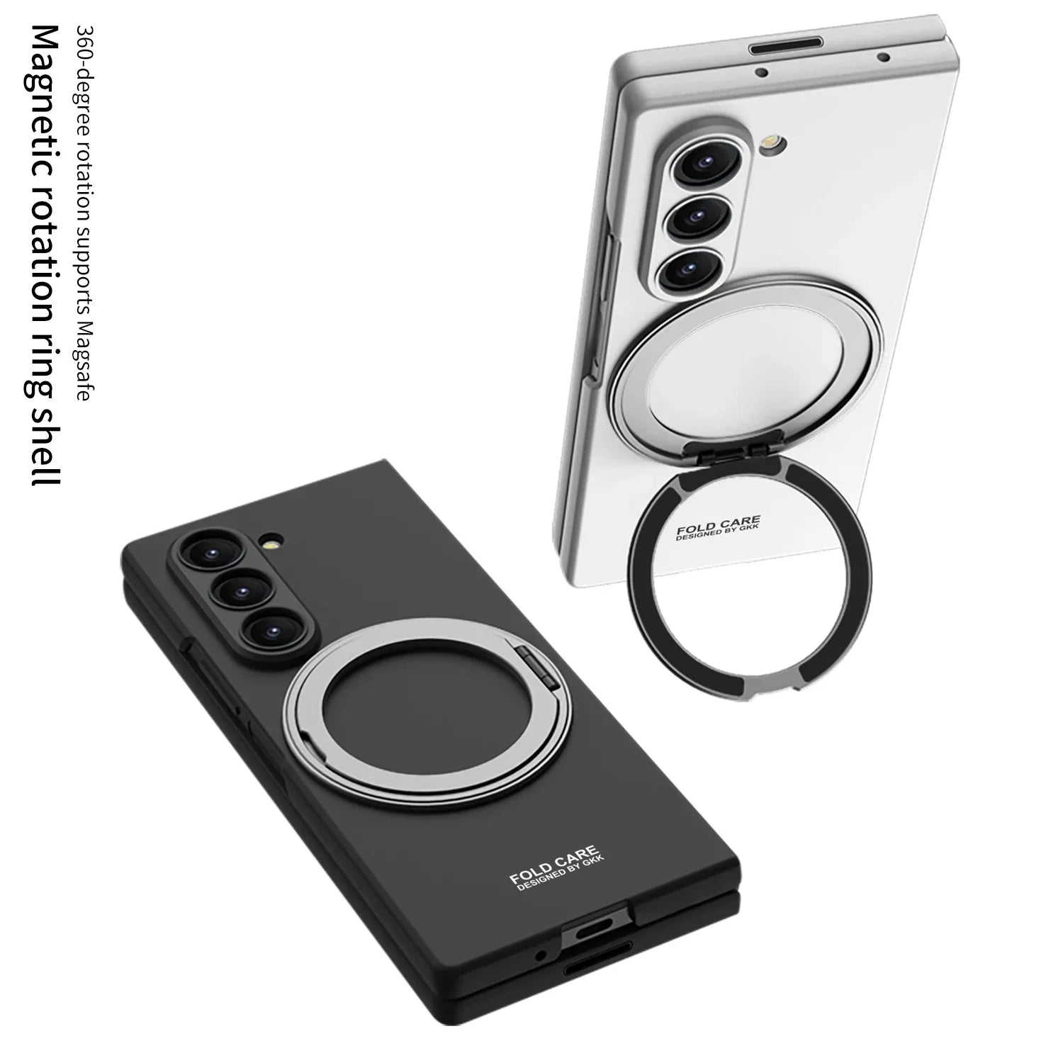 Samsung Galaxy Z Fold7 Magnetic Phone Case with 360° Rotating Bracket