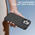 Shockproof Carbon Fiber Texture Hard Case for iPhone 16 Series