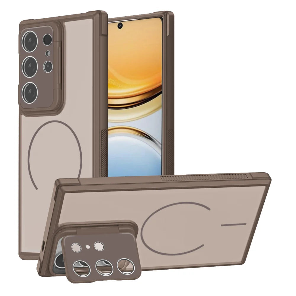 Shockproof Matte Magnetic Case with Camera Lens Guard for Samsung Galaxy S25 Series