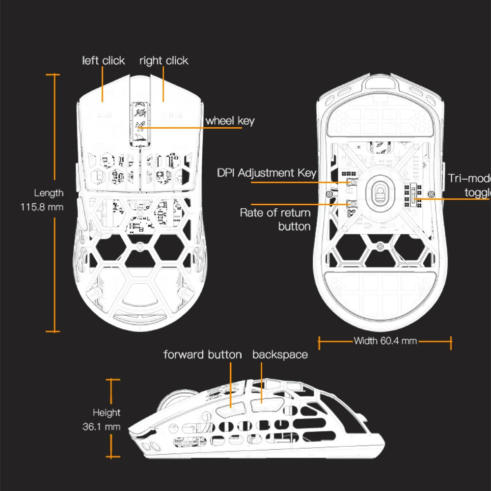 Darmoshark M2 Pro Magnesium Alloy Wireless Gaming Mouse