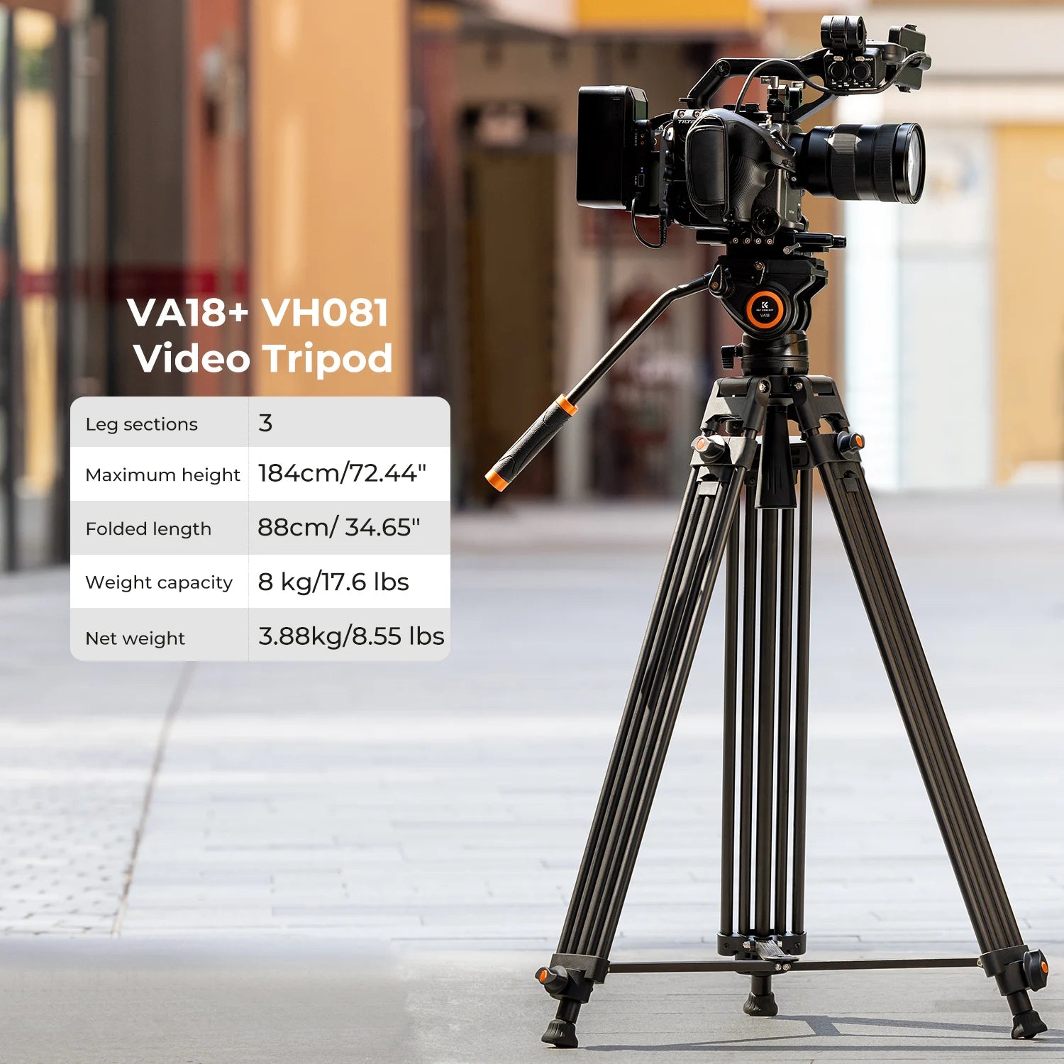 K&F CONCEPT 72-inch Heavy Duty Aluminum Tripod