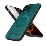 Luxury Leather MagSafe Case for iPhone 16 Series