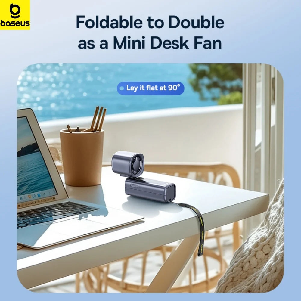Baseus High-Speed Rechargeable Handheld Fan