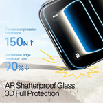 3D Curved Tempered Glass Screen Protector with Pressure Chamber Installation for iPhone 16 Series