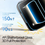 Matte HD Tempered Glass Screen Protector with 3D Quick-Apply Installation for iPhone 15 Series