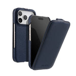 Vertical Flip Cowhide Leather MagSafe Case for iPhone 17 Series