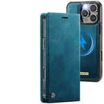 Slim MagSafe Leather Card Wallet Case for iPhone 15 Series