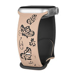 Fashion Engraved Silicone Bands for Apple Watch