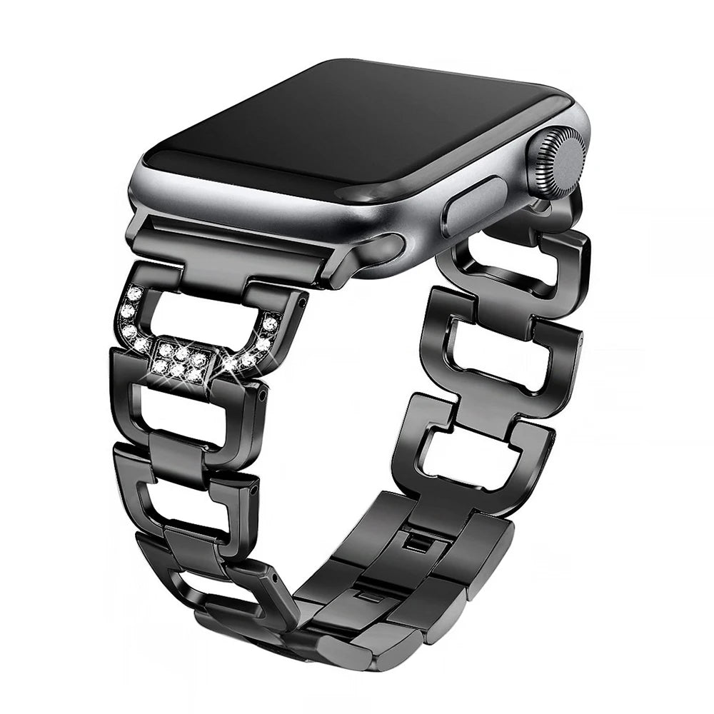 Fashion Sparkling Stone Metal Replacement Band for Apple Watch