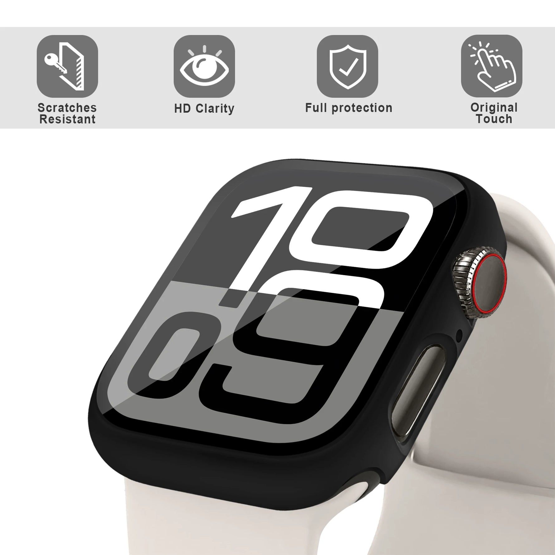 HD Tempered Screen Protector Case for Apple Watch Series 10
