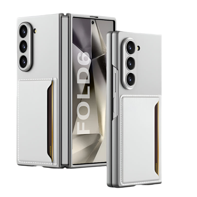 Samsung Galaxy Z Fold 6 Leather Wallet Case with Built In Card Holder