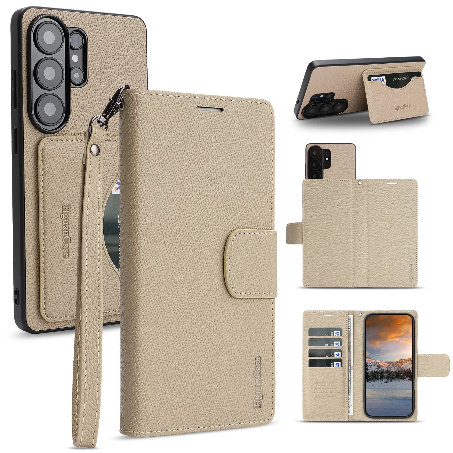 Luxury Fashion Flip Wallet Leather Case for Samsung Galaxy S26 Series