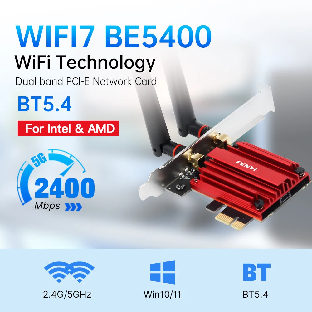 Fenvi WiFi 7 Desktop PCIe Card With Bluetooth 5.4 and Tri-Band