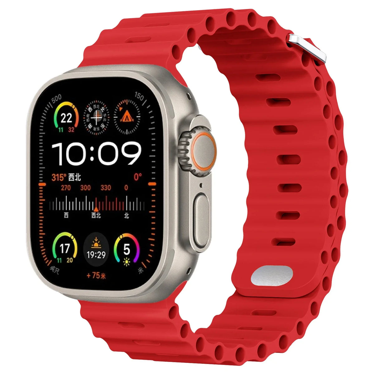 Perforated Silicone Band with Water Drainage for Apple Watch