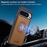 Google Pixel 9 Series PU Leather Magnetic Case with RFID Card Holder