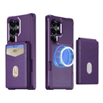 Luxury Leather Magnetic Case with Detachable Card Holder for Samsung Galaxy S24 Series