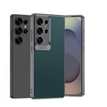 Shockproof Electroplate Leather Phone Case for Samsung Galaxy S25 Ultra