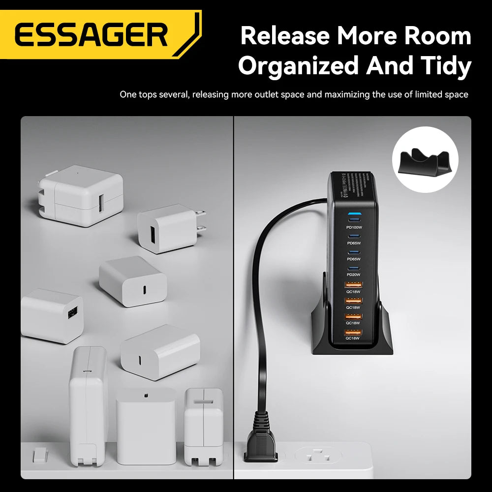 Essager 320W GaN 8-Port USB-C Charging Station