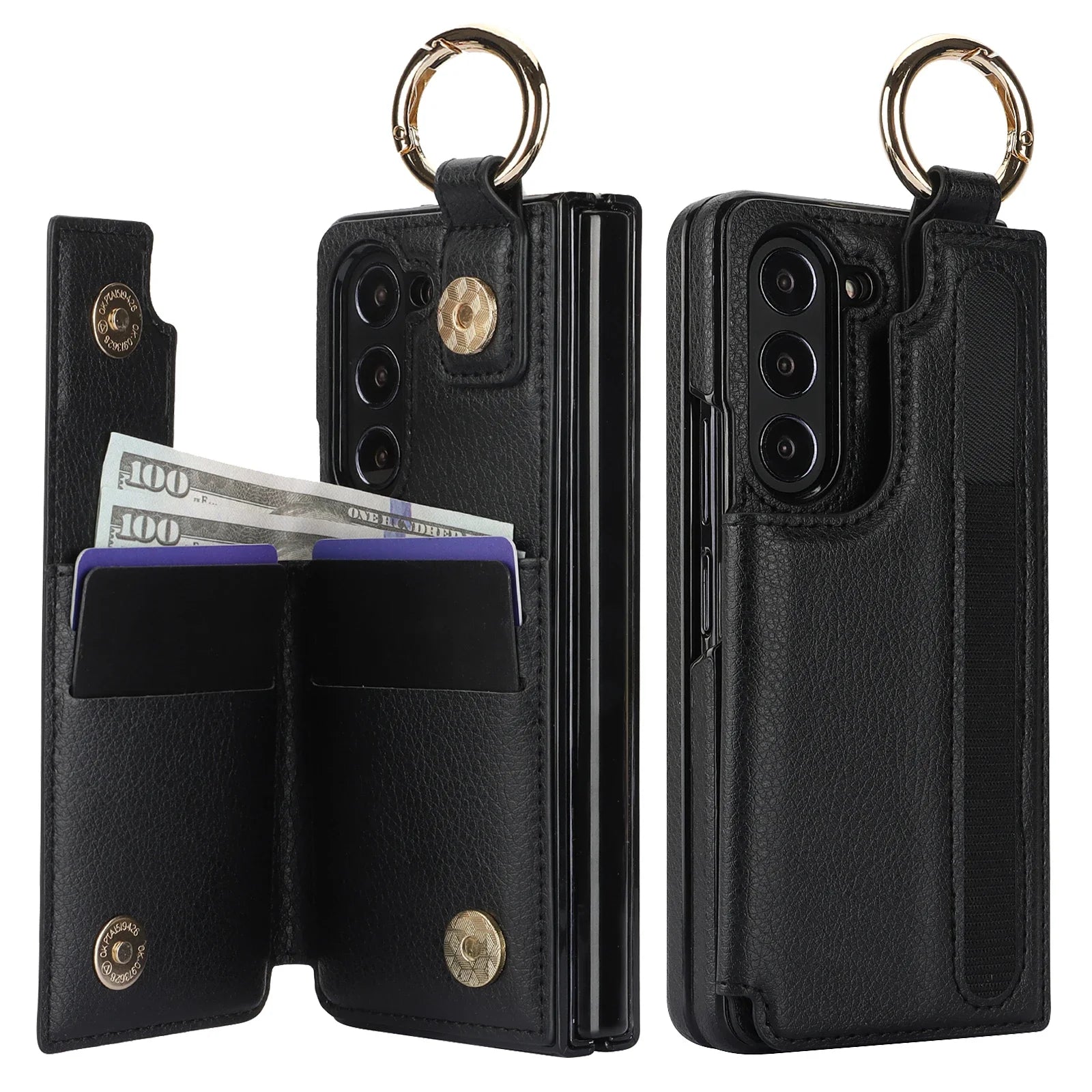 Samsung Galaxy Z Fold 6 PU Leather Wallet Case with S Pen Holder and Card Storage