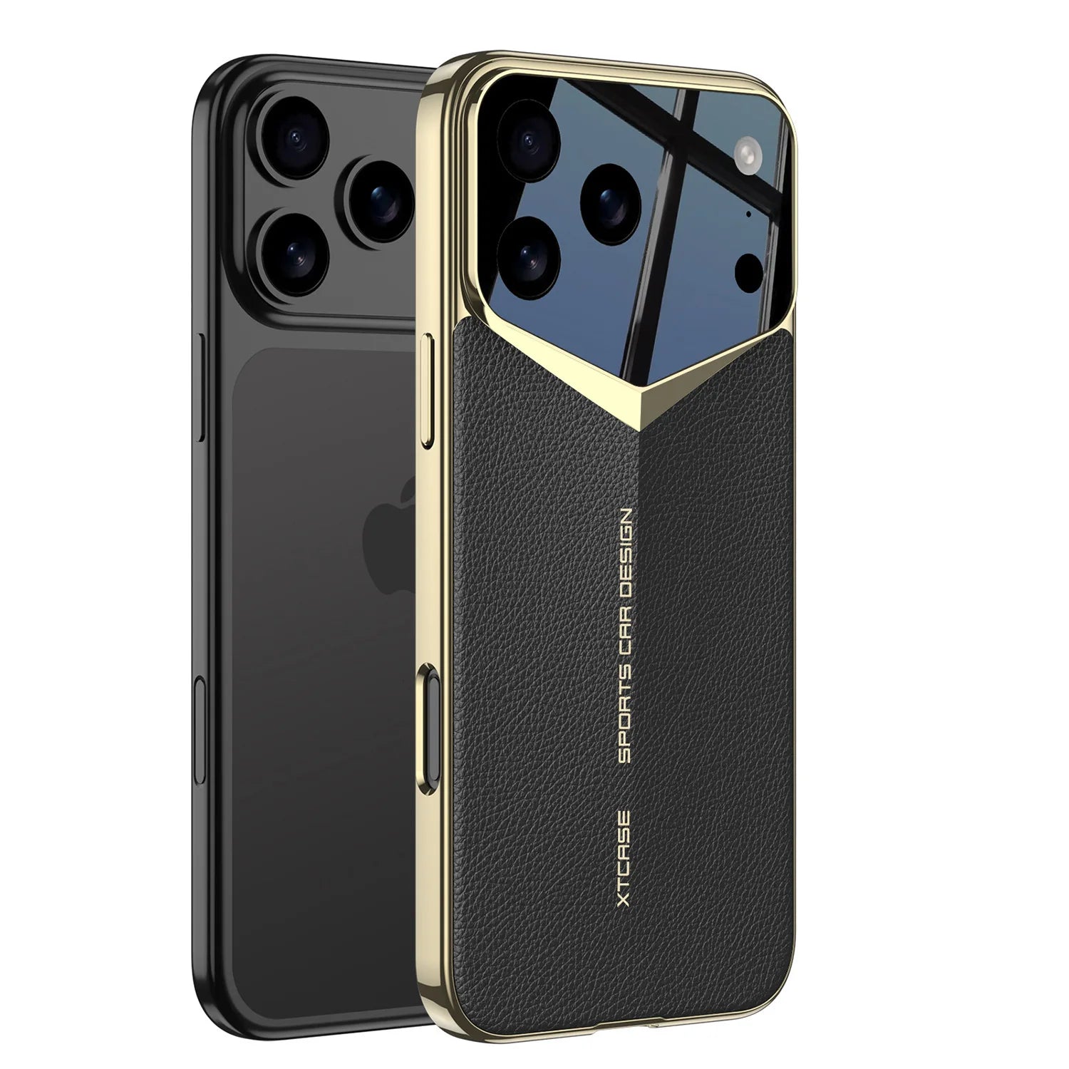 Slim Electroplated Bezel Leather Case for iPhone 17 Pro / iPhone 17 Pro Max