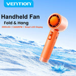 Vention Foldable Handheld Fan with LED Display and Lanyard