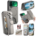 Shockproof Leather Detachable Magnetic Wallet Case with RFID Blocking for Xiaomi 17 Pro Max