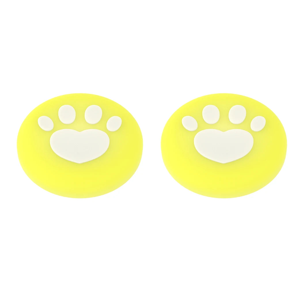 2-Pack Soft Silicone Cute Cat Thumbstick Grips for Nintendo Switch 2 Joy-Con Controllers