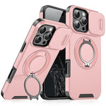 Shockproof Armor Magnetic Case with Slide Camera Protection for iPhone 16 Series