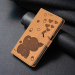 Cartoon Elephant Leather Flip Case with Card Pocket for iPhone 17 Series