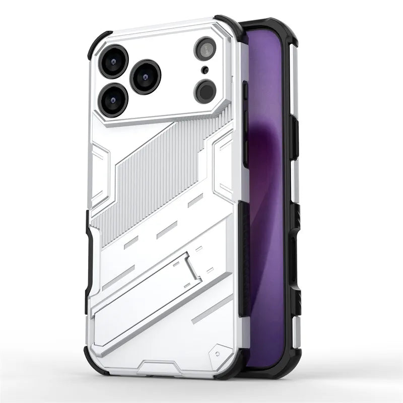 iPhone 17 Series Punk Style Bumper Shield Protective Case with Holder