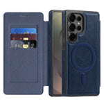 Samsung Galaxy S25 Series PU Leather Flip Magnetic Case with Card Holder