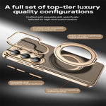 Shockproof Leather Magnetic Case with Rotating Bracket for Samsung Galaxy S26 Series