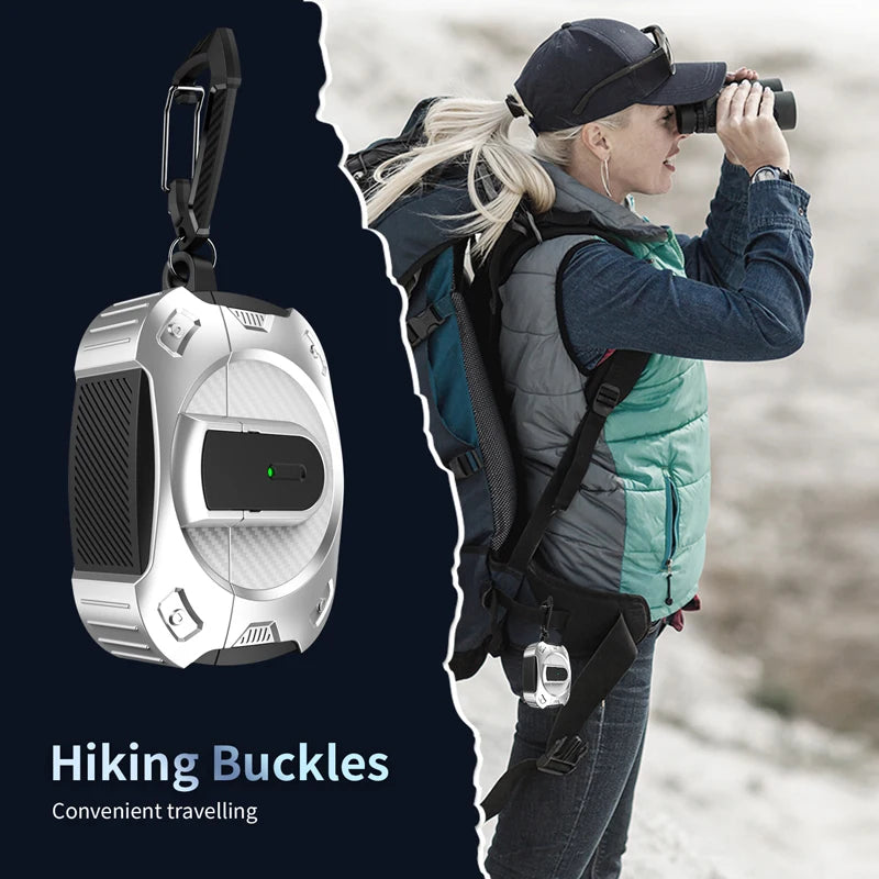 Secure Lock Carbon Fiber Hard Shell Case for AirPods 4