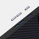 Carbon Fiber Magnetic Case with 3 Metal Attachment Rings for Google Pixel 11 Series