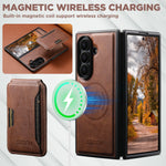 Luxury 2-in-1 Magnetic Leather Wallet Case with Card Slot for Galaxy Z Fold 7
