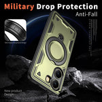 Shockproof Magnetic Hard PC + Soft TPU Case with Ring Stand for Xiaomi Redmi Turbo 4