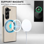 Samsung Galaxy Z Fold 7 Leather Bumper Magnetic Case