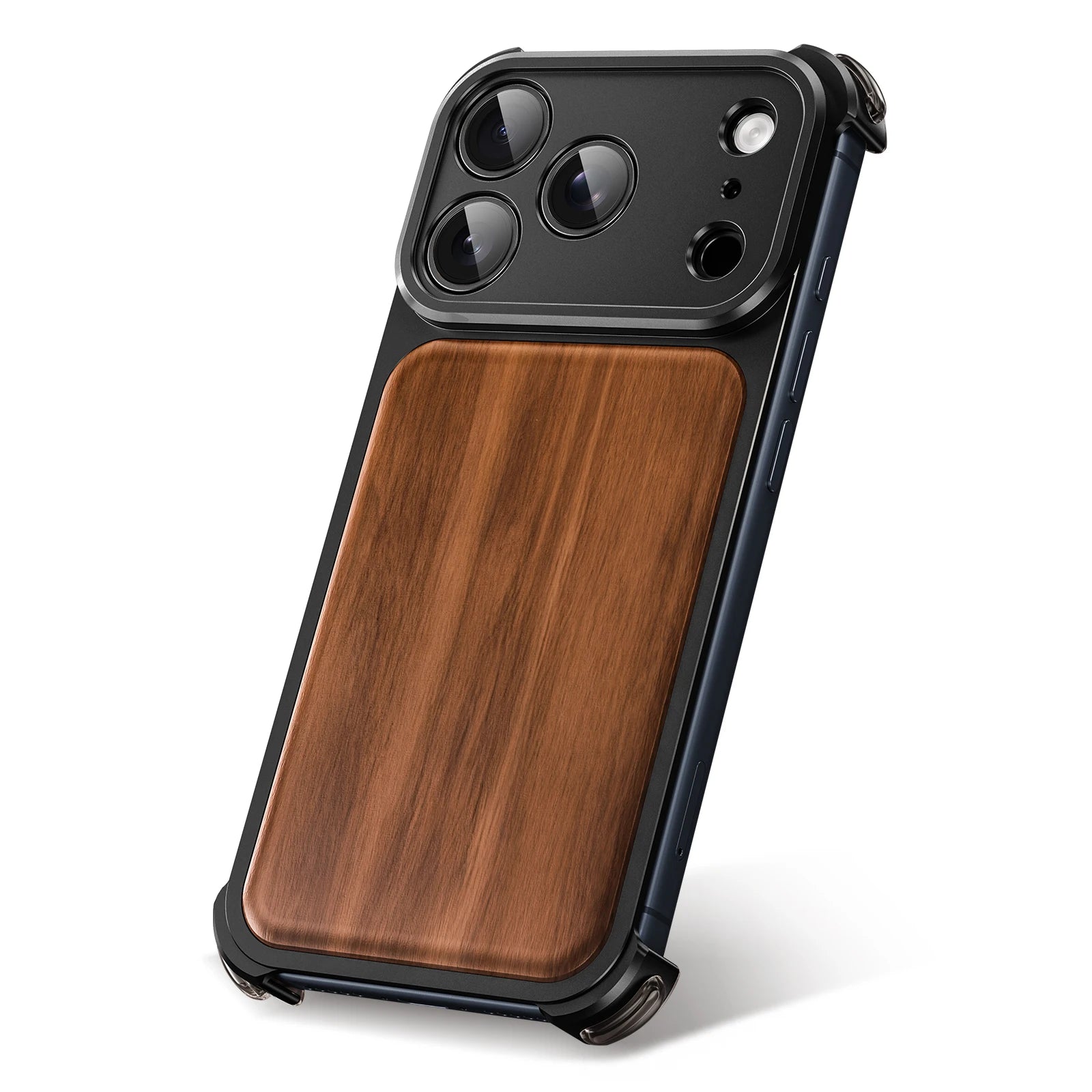 Natural Wood Style Half-Cover Case for iPhone 17 Pro & Pro Max