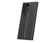 Solid Color Retro Leather Magnetic Case for Samsung Galaxy S25 Series