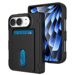 Spring-Loaded Hinge Protection Case with Card Slot for iPhone Duo