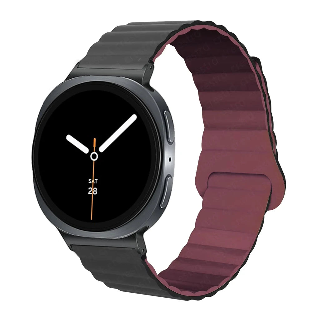 Adjustable Magnetic Silicone Bracelet for Samsung Galaxy Watch 8 & Galaxy Watch 8 Classic