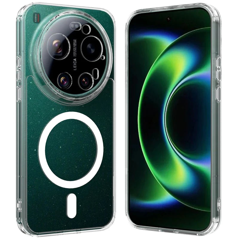 Transparent Shockproof Case with Magnetic Ring Attachment System for Xiaomi 17 Ultra