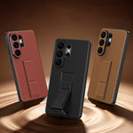 Litchi Texture Phone Case with Stand for Samsung Galaxy S26 Series