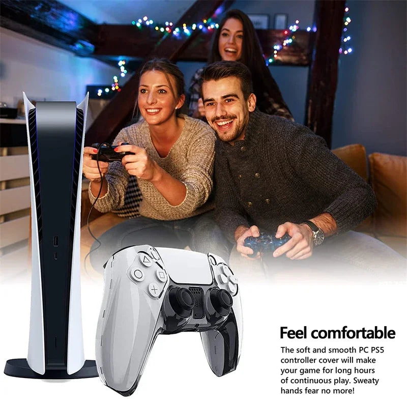 Ultra-Slim Transparent Protective Skin for PlayStation 5 Controller