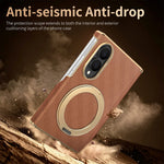 Luxury Textured Magnetic Leather Case with Kickstand for Samsung Galaxy Z Fold 8