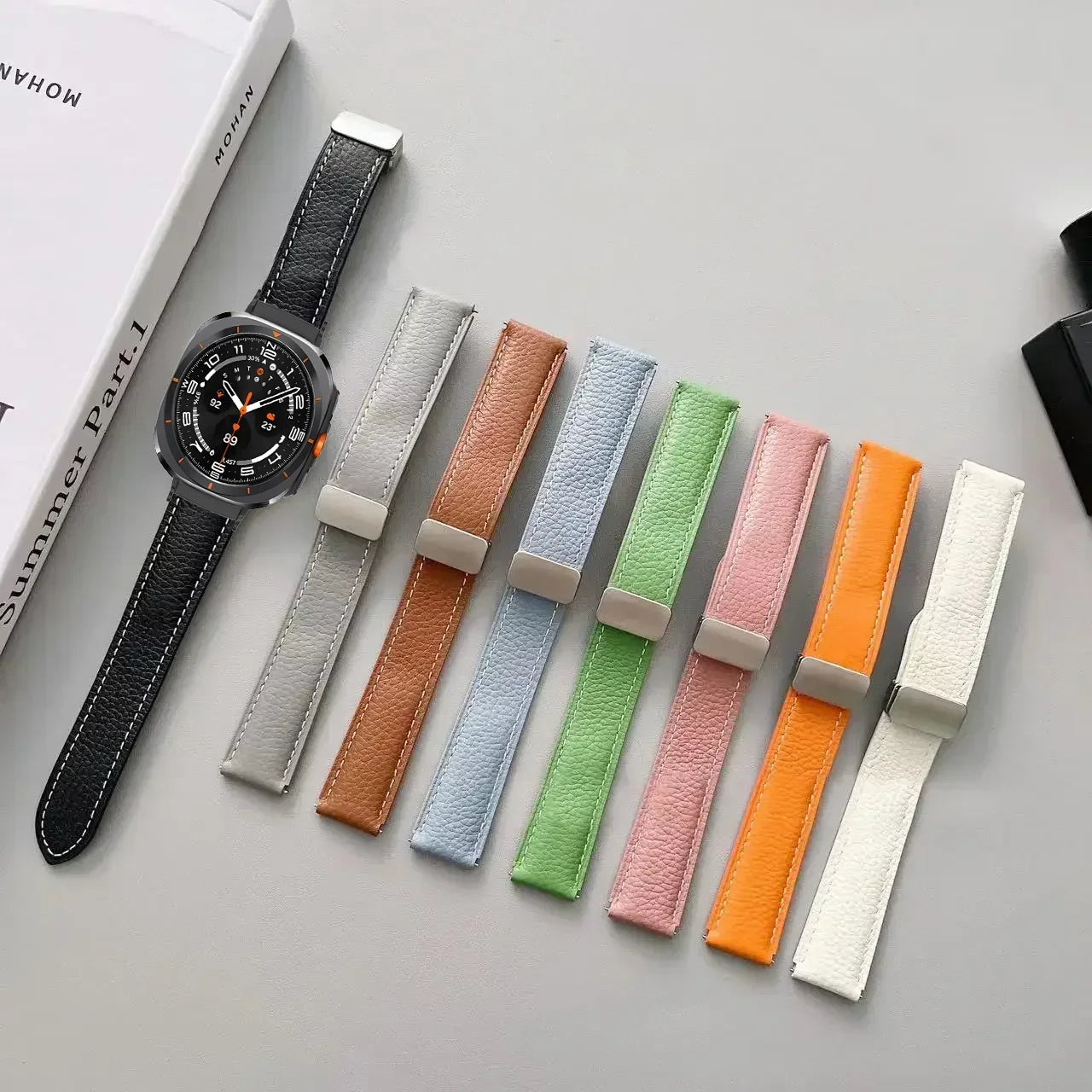 Magnetic Leather Strap for Samsung Galaxy Watch Ultra and Samsung Galaxy Watch Ultra (2025)