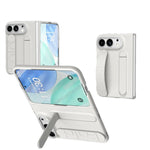 Soft-Touch Silicone Kickstand Case with Integrated Finger Ring Strap for iPhone Duo
