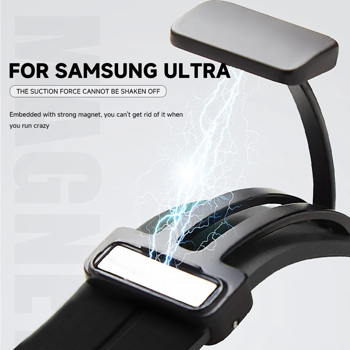 Sports Silicone Strap with Magnetic Clasp for Samsung Galaxy Watch Ultra